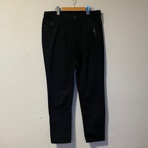 Rock & Shine Black Stretch Skinny Jeans Women’s Plus 14 Mid Rise